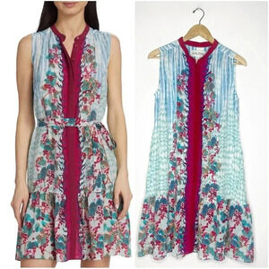 Saloni Tuckernuck Tilly Button Front Cocktail Dress Mulberry Grapes Size 6